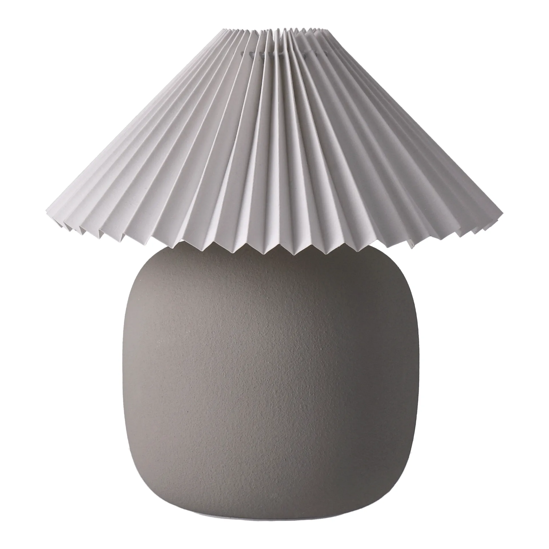 Lámpara de mesa Boulder 29 cm grey-pleated white Scandi Living