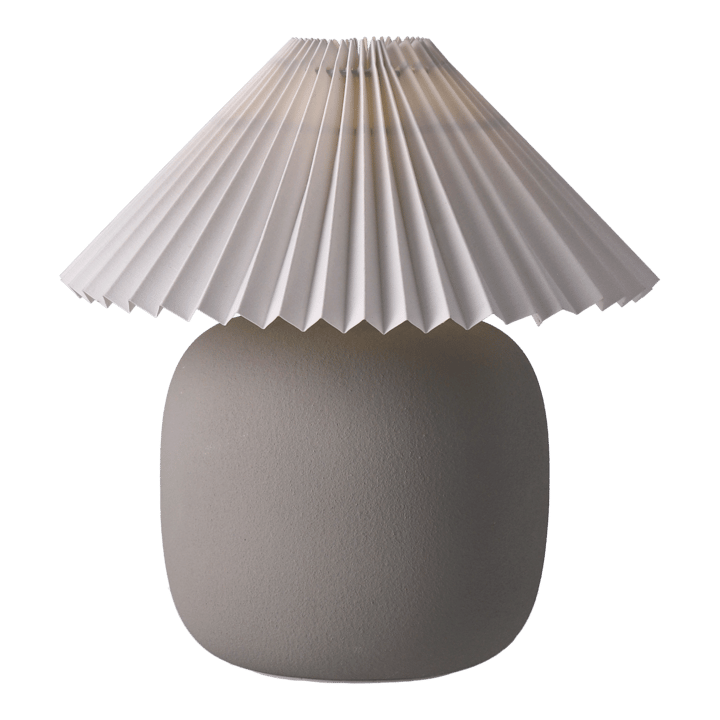 Lámpara de mesa Boulder 29 cm grey-pleated white Scandi Living