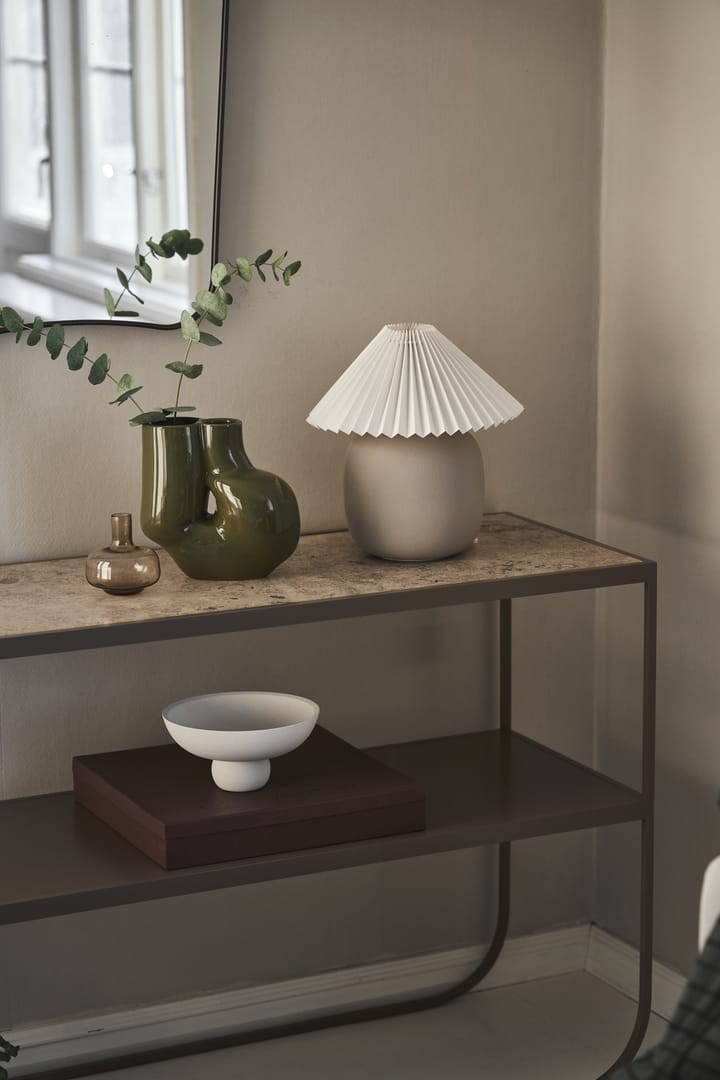 Lámpara de mesa Boulder 29 cm grey-pleated white Scandi Living
