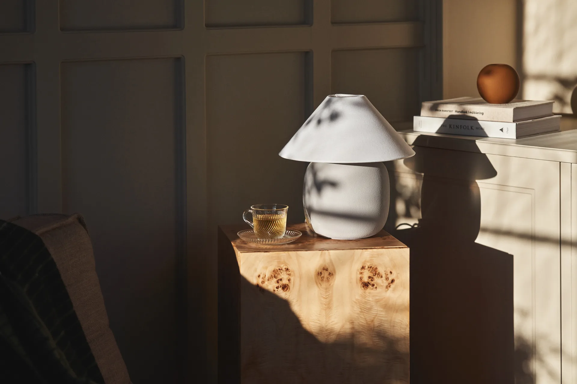 Lámpara de mesa Boulder 29 cm grey-white Scandi Living