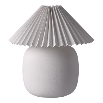 Lámpara de mesa Boulder 29 cm white-pleated white - Scandi Living
