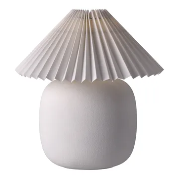 Lámpara de mesa Boulder 29 cm white-pleated white - Scandi Living