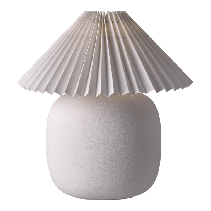 Lámpara de mesa Boulder 29 cm white-pleated white Scandi Living
