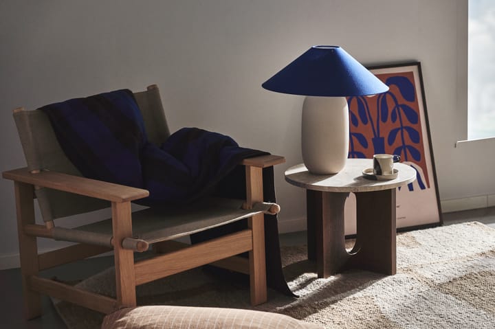 Lámpara de mesa Boulder 48 cm beige-cobolt Scandi Living