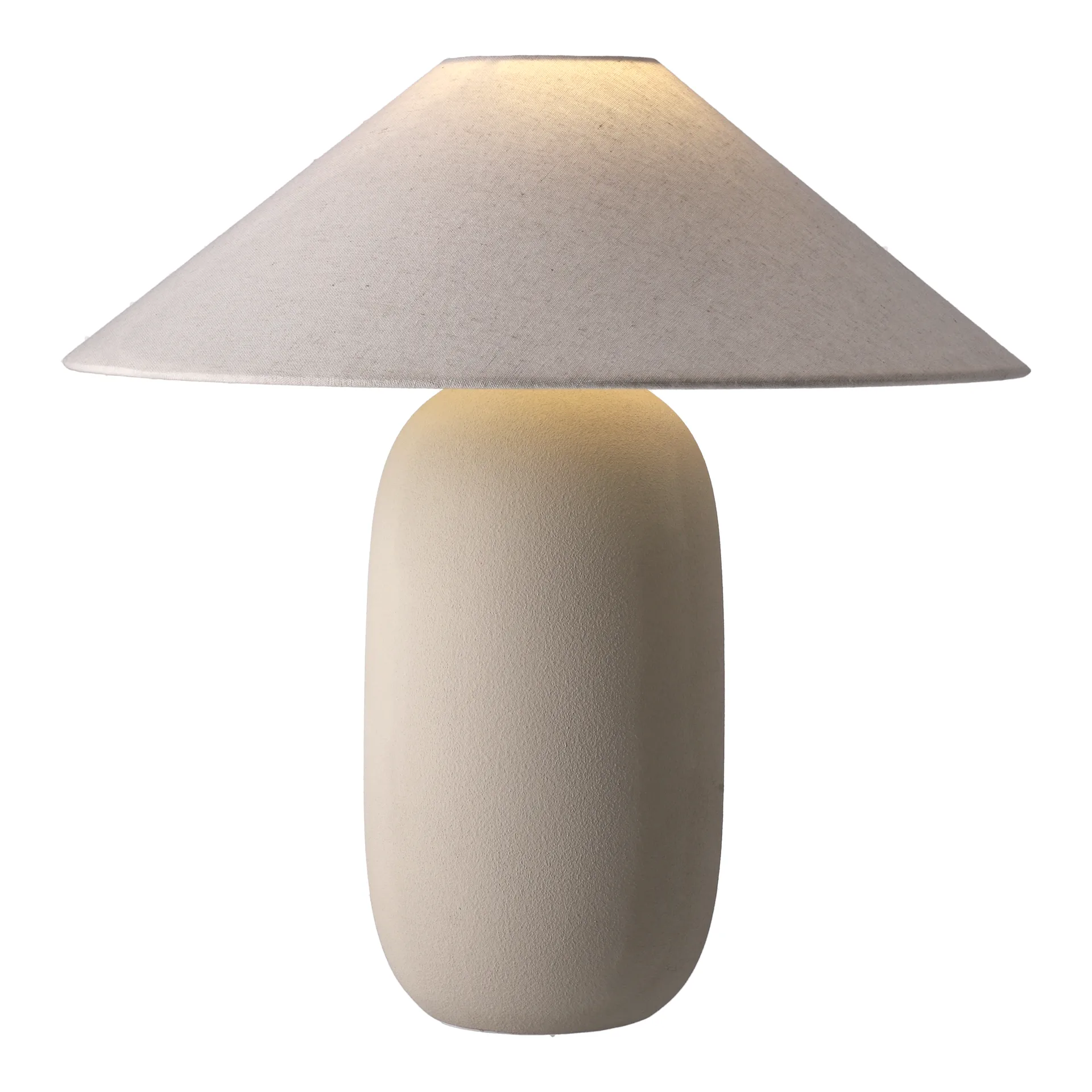 Lámpara de mesa Boulder 48 cm beige-nature,  Scandi Living