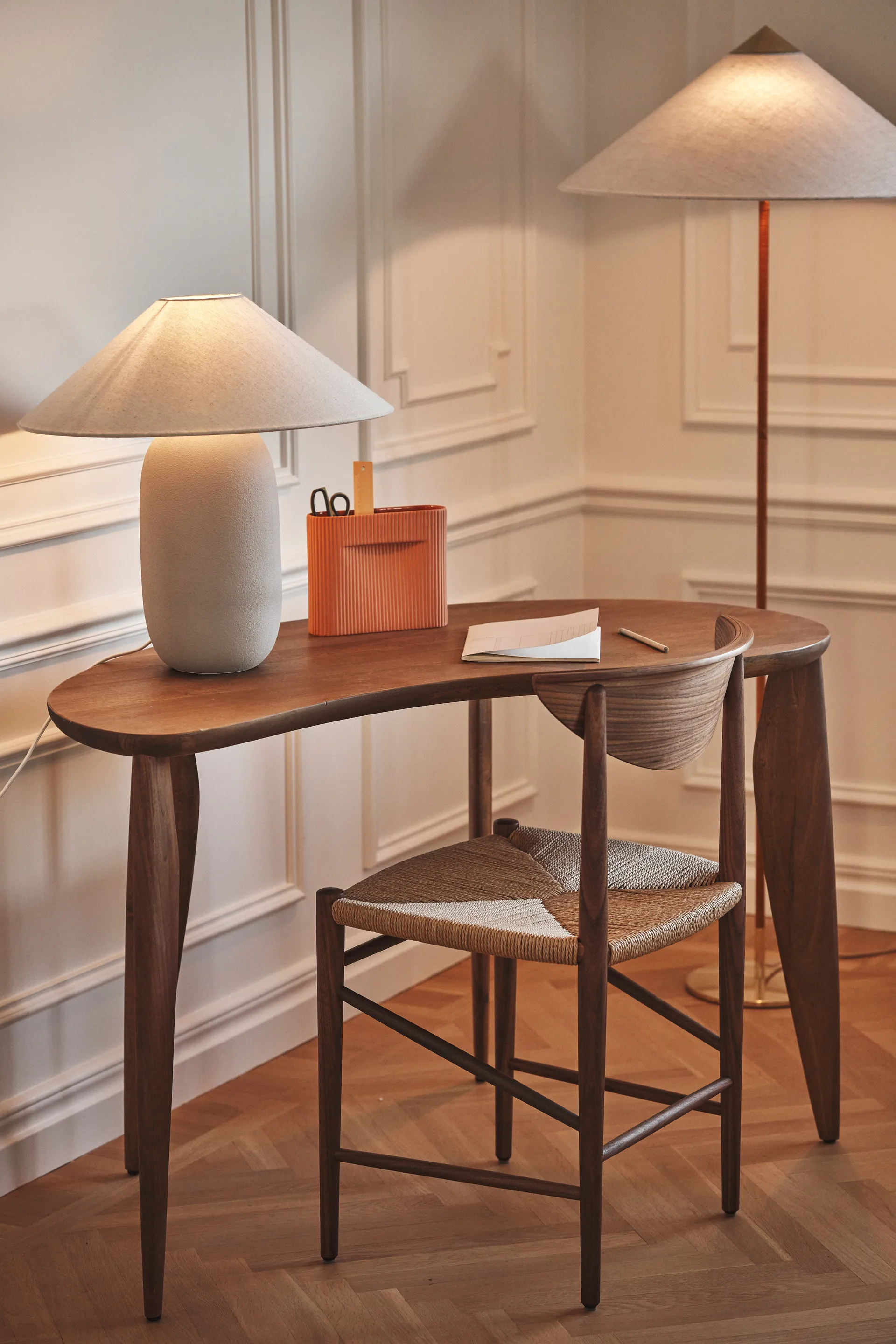 Lámpara de mesa Boulder 48 cm beige-nature Scandi Living