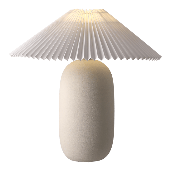 Lámpara de mesa Boulder 48 cm beige-pleated white Scandi Living