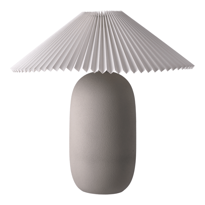 Lámpara de mesa Boulder 48 cm grey-pleated white - Pie de lámpara - Scandi Living