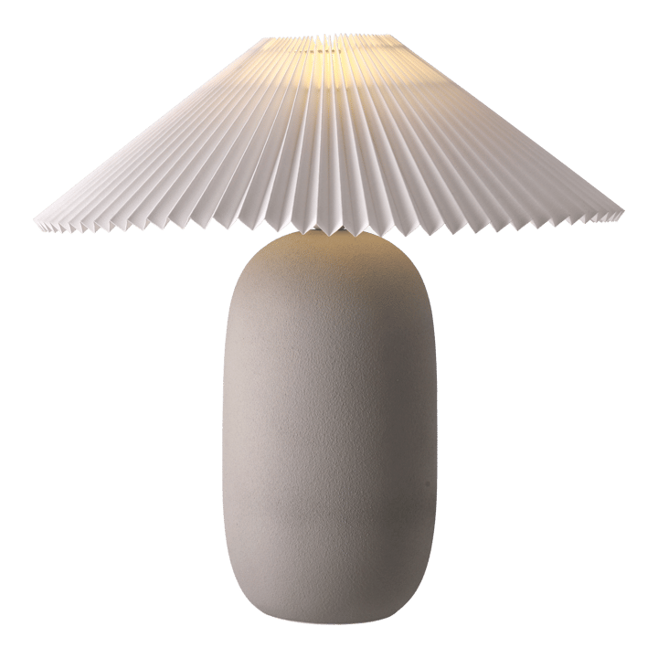 Lámpara de mesa Boulder 48 cm grey-pleated white Scandi Living