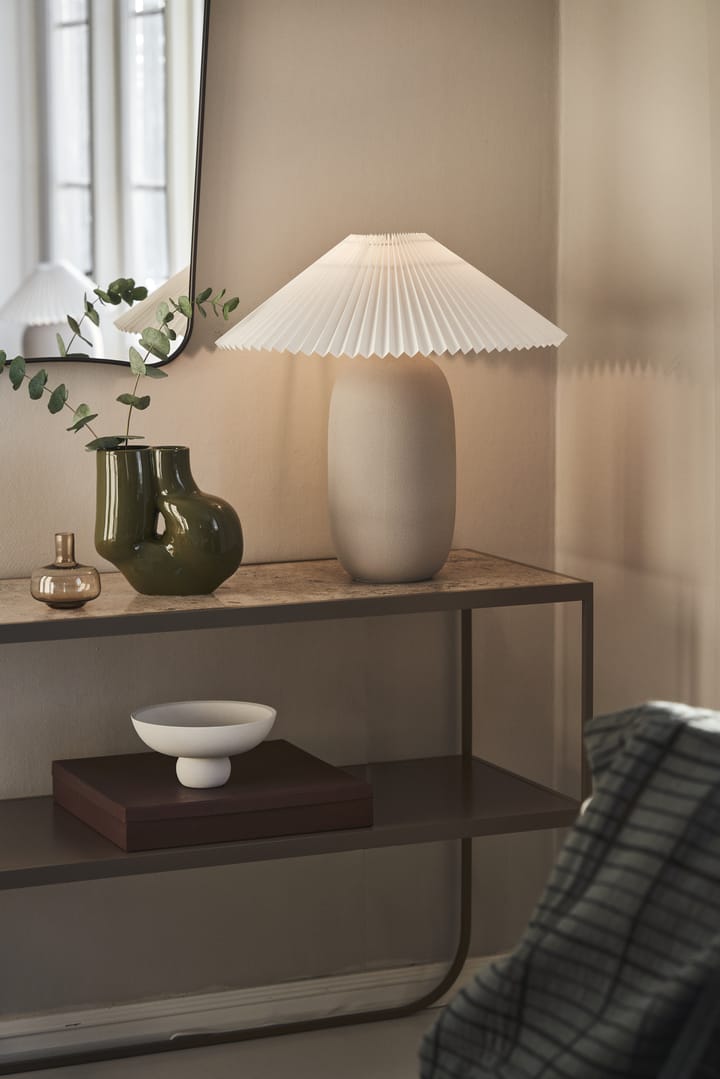 Lámpara de mesa Boulder 48 cm grey-pleated white Scandi Living