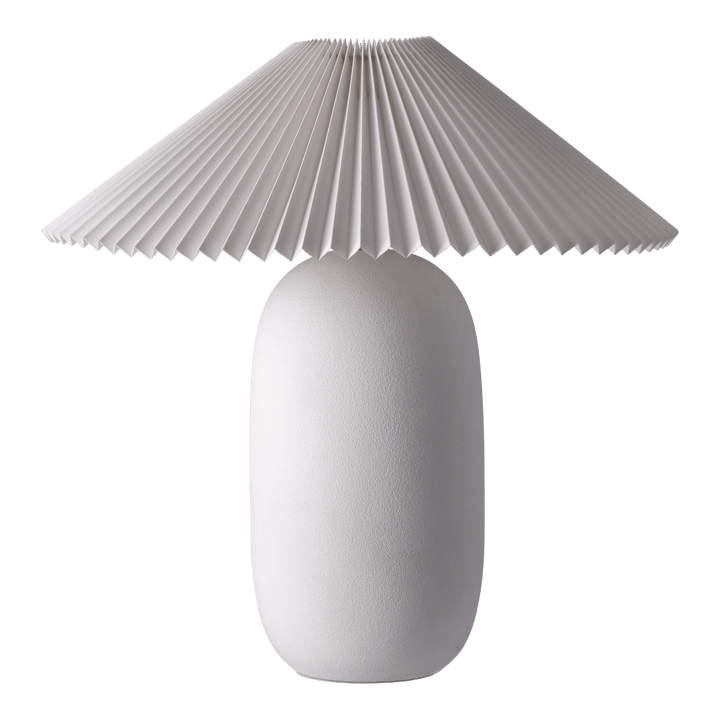 Lámpara de mesa Boulder 48 cm white-pleated white Scandi Living
