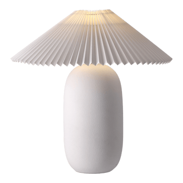 Lámpara de mesa Boulder 48 cm white-pleated white - undefined - Scandi Living