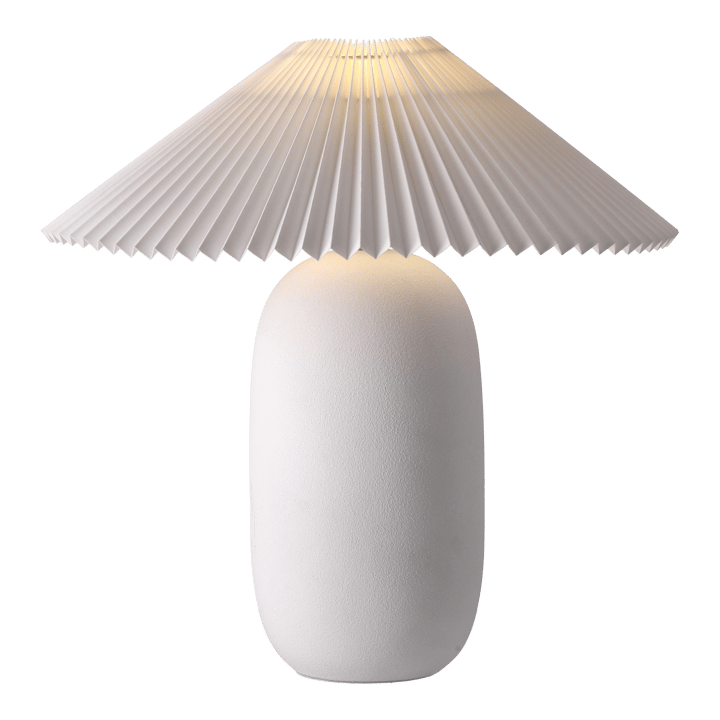 Lámpara de mesa Boulder 48 cm white-pleated white Scandi Living