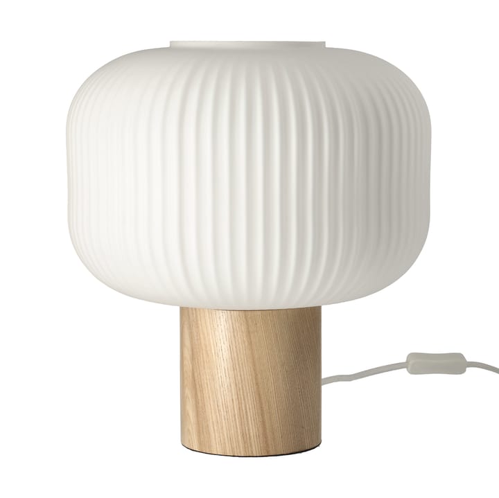 Lámpara de mesa Fair 34,5 cm - blanco pavonado-fresno - Scandi Living