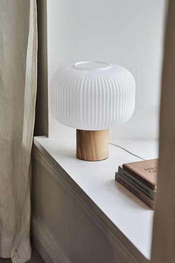 Lámpara de mesa Fair 34,5 cm - blanco pavonado-fresno - Scandi Living