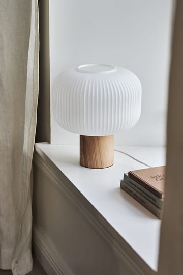 Lámpara de mesa Fair 34,5 cm - Vidrio escarchado-fresno - Scandi Living