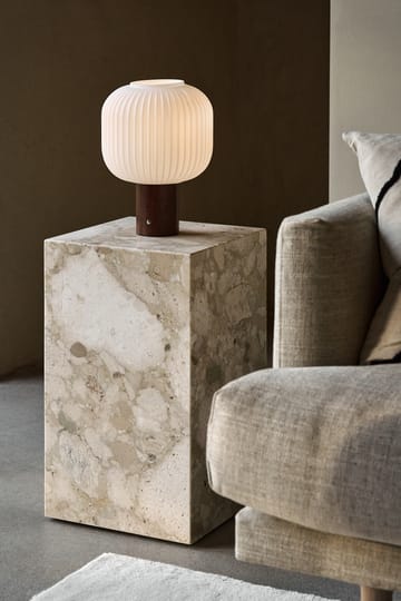 Lámpara de mesa portátil Fair - Vidrio esmerilado-fresno teñido oscuro - Scandi Living