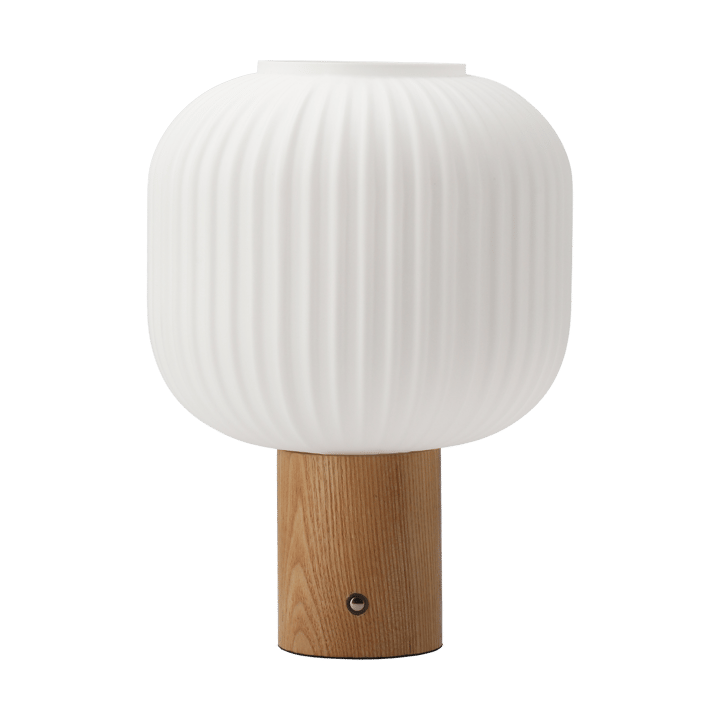 Lámpara de mesa portátil Fair - Vidrio esmerilado-fresno - Scandi Living