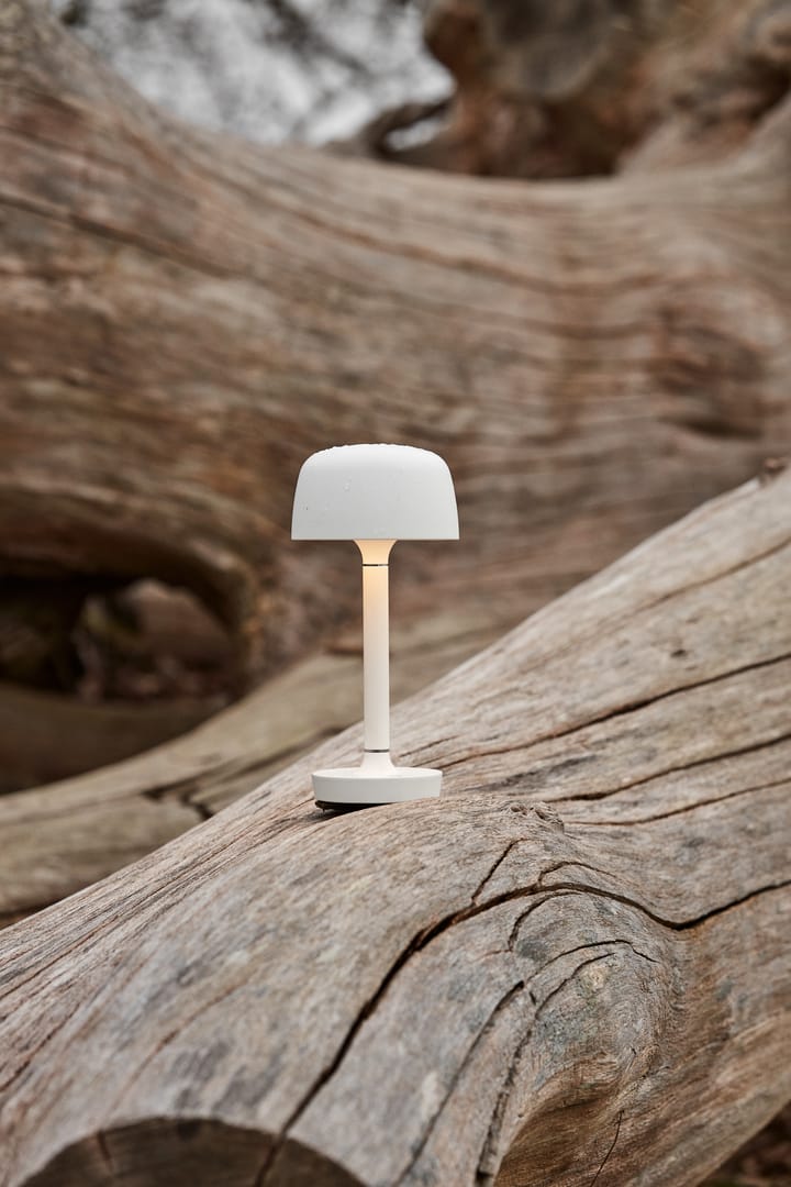 Lámpara de mesa portátil Halo 25,5 cm, White Scandi Living