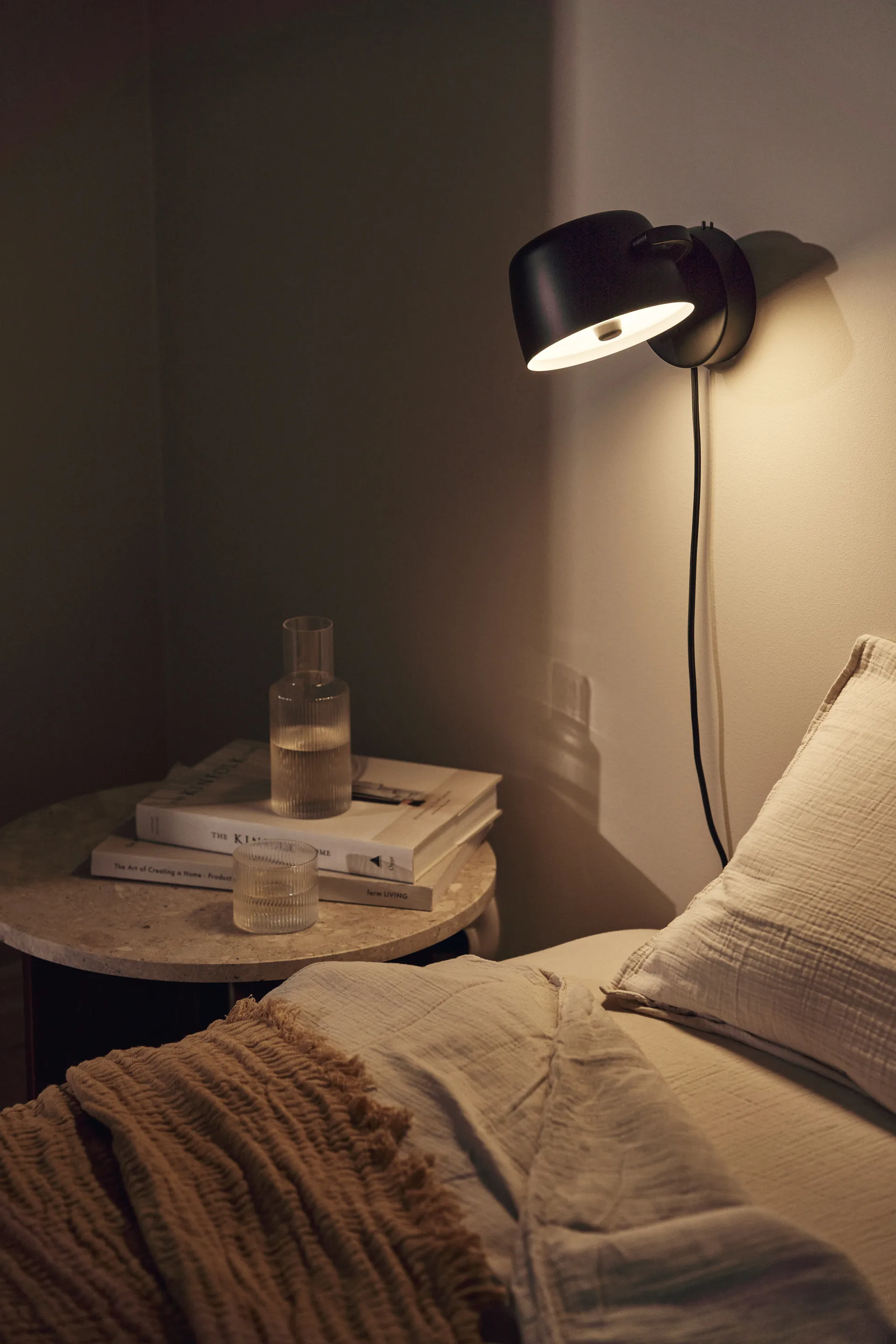 Lámpara de pared Halo Ø16 cm, Black Scandi Living