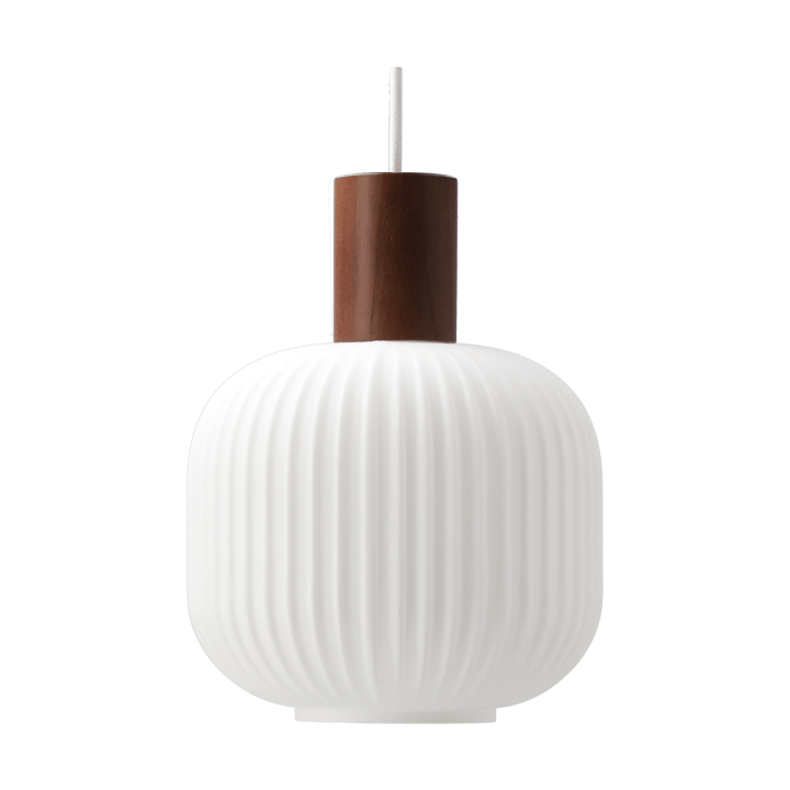 Lámpara de techo Fair Ø20cm - Vidrio esmerilado-fresno teñido oscuro - Scandi Living