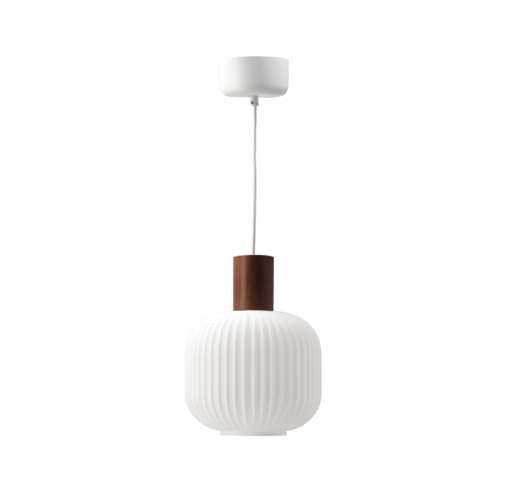 Lámpara de techo Fair Ø20cm, Vidrio esmerilado-fresno teñido oscuro Scandi Living