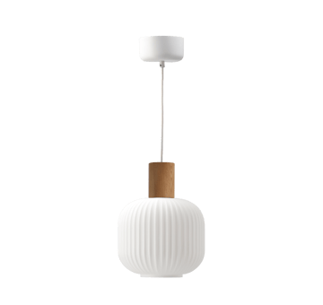 Lámpara de techo Fair Ø20cm - Vidrio esmerilado-fresno - Scandi Living