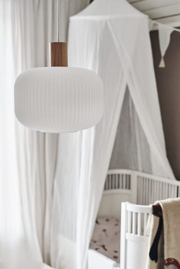 Lámpara de techo Fair Ø30 cm - Vidrio escarchado-fresno - Scandi Living