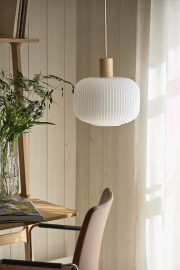 Lámpara de techo Fair Ø30 cm - Vidrio escarchado-fresno - Scandi Living