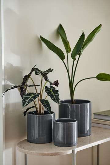 Maceta Sleek Ø15 cm - Carbón - Scandi Living