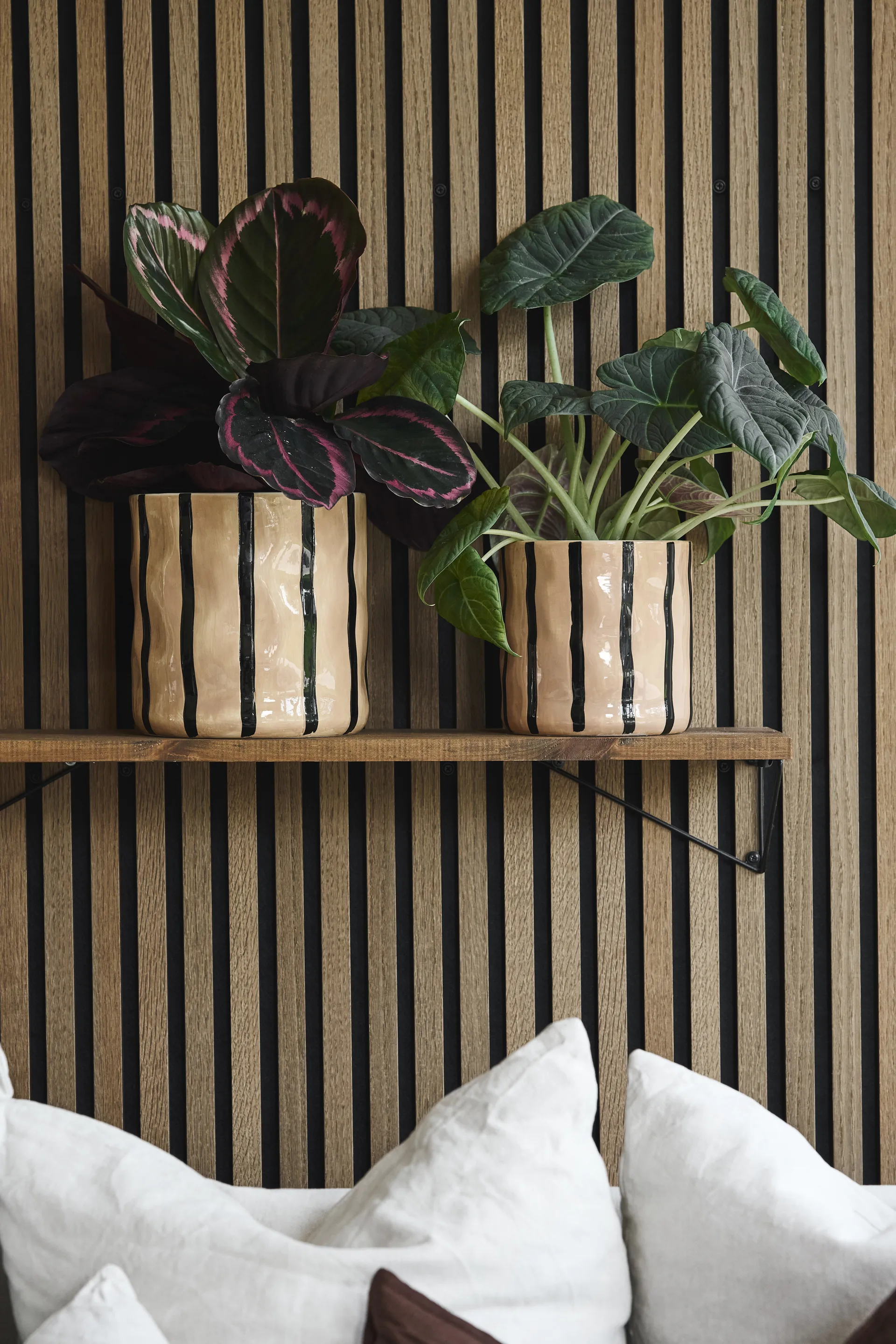 Maceta Thrive Ø16 cm, Beige-negro Scandi Living