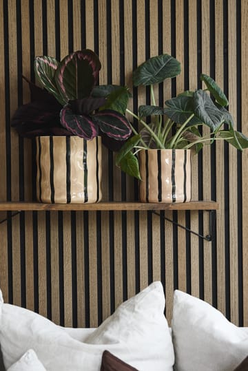 Maceta Thrive Ø16 cm - Beige-negro - Scandi Living