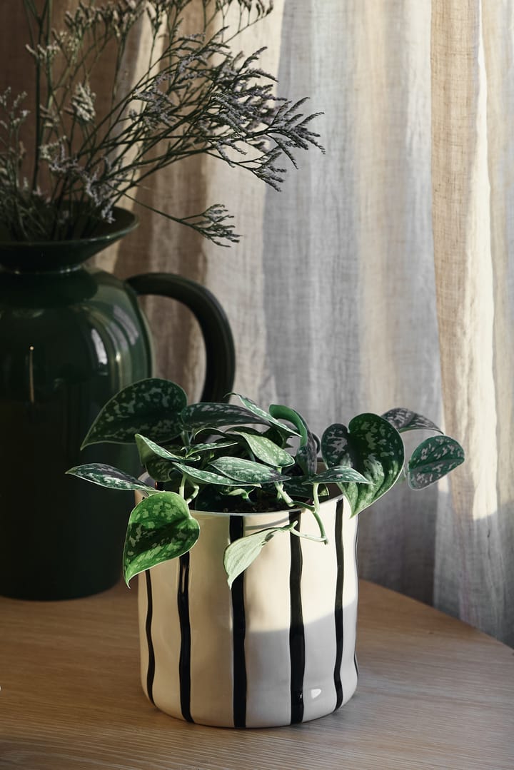 Maceta Thrive Ø16 cm, Blanco-negro Scandi Living