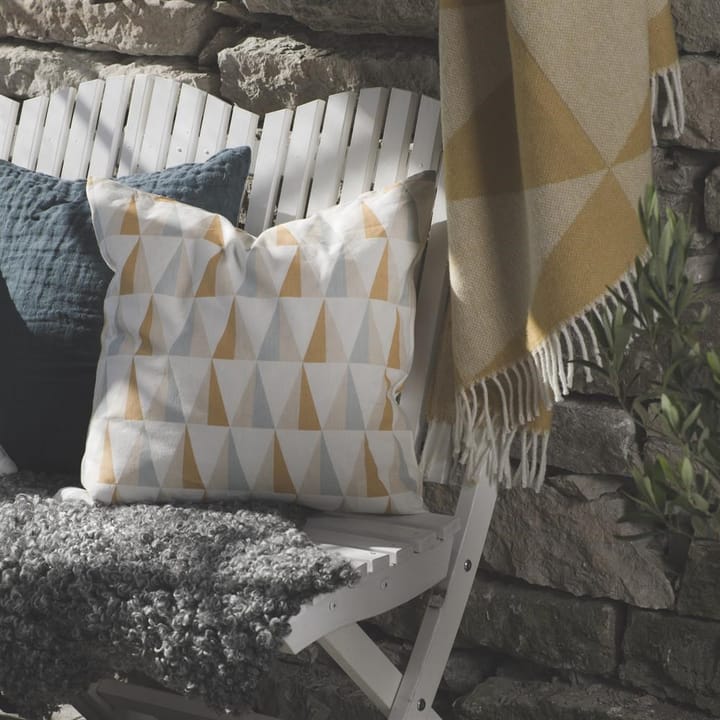 Manta algodón Rime, Mustard Scandi Living