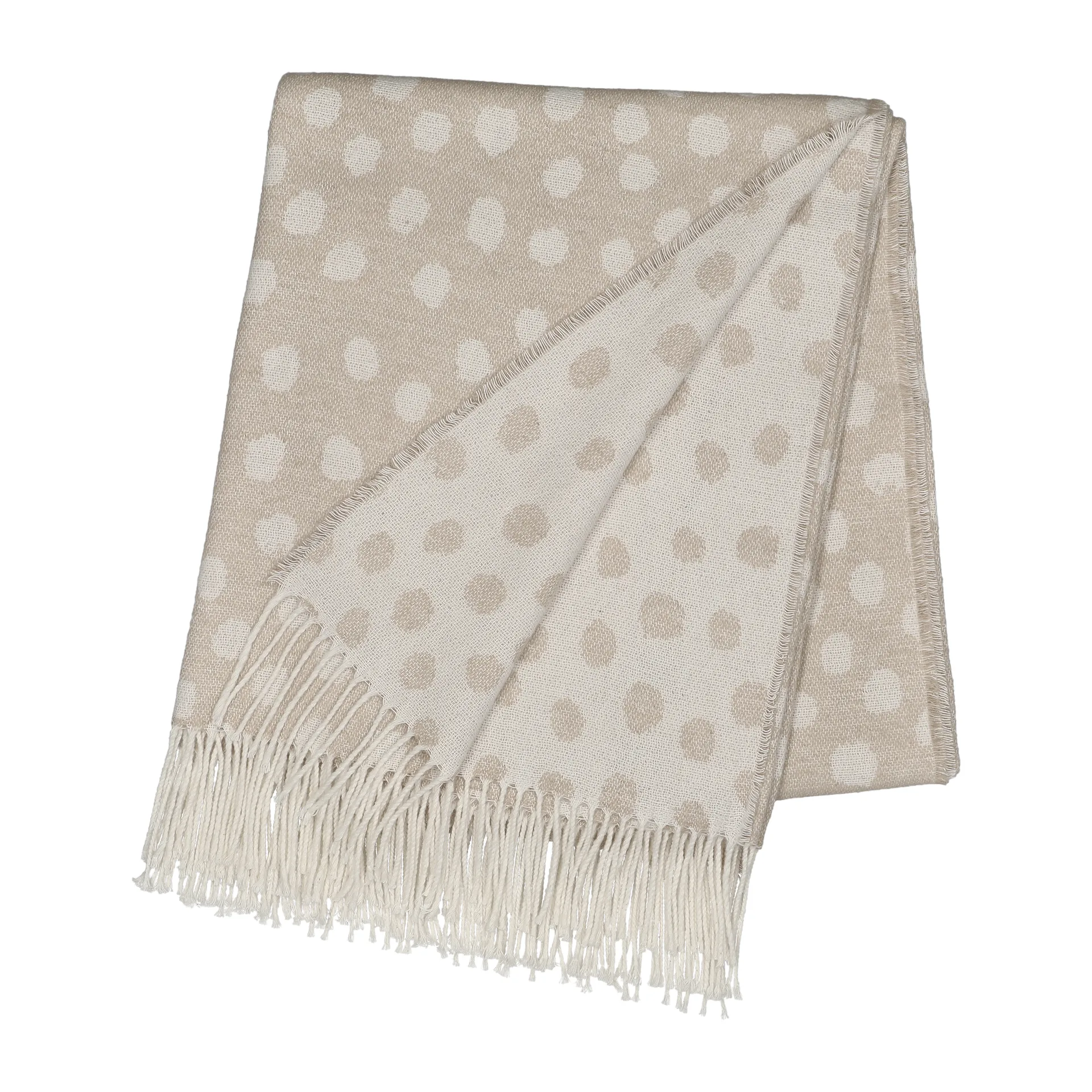 Manta de algodón Droplets 130x185 cm, Beige Scandi Living