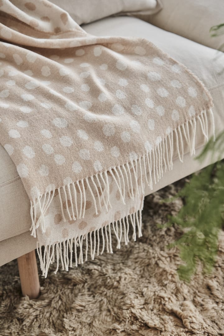 Manta de algodón Droplets 130x185 cm, Beige Scandi Living