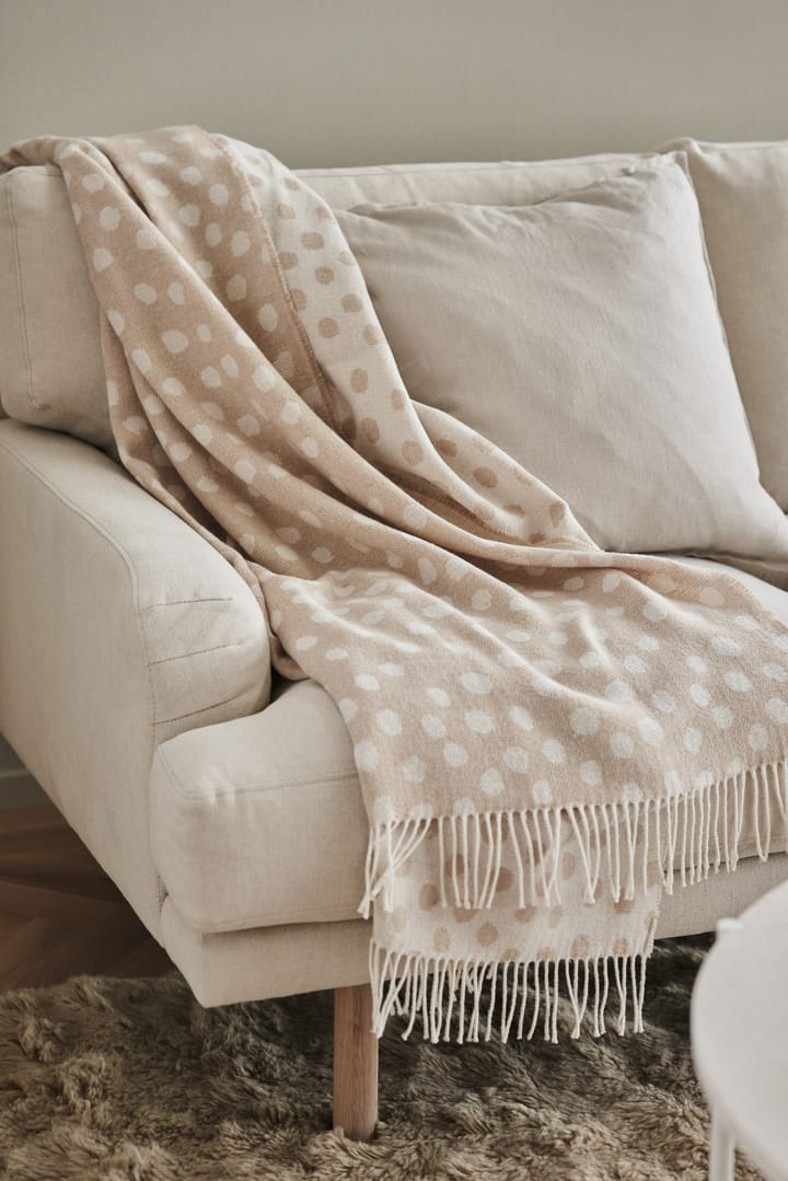 Manta de algodón Droplets 130x185 cm, Beige Scandi Living