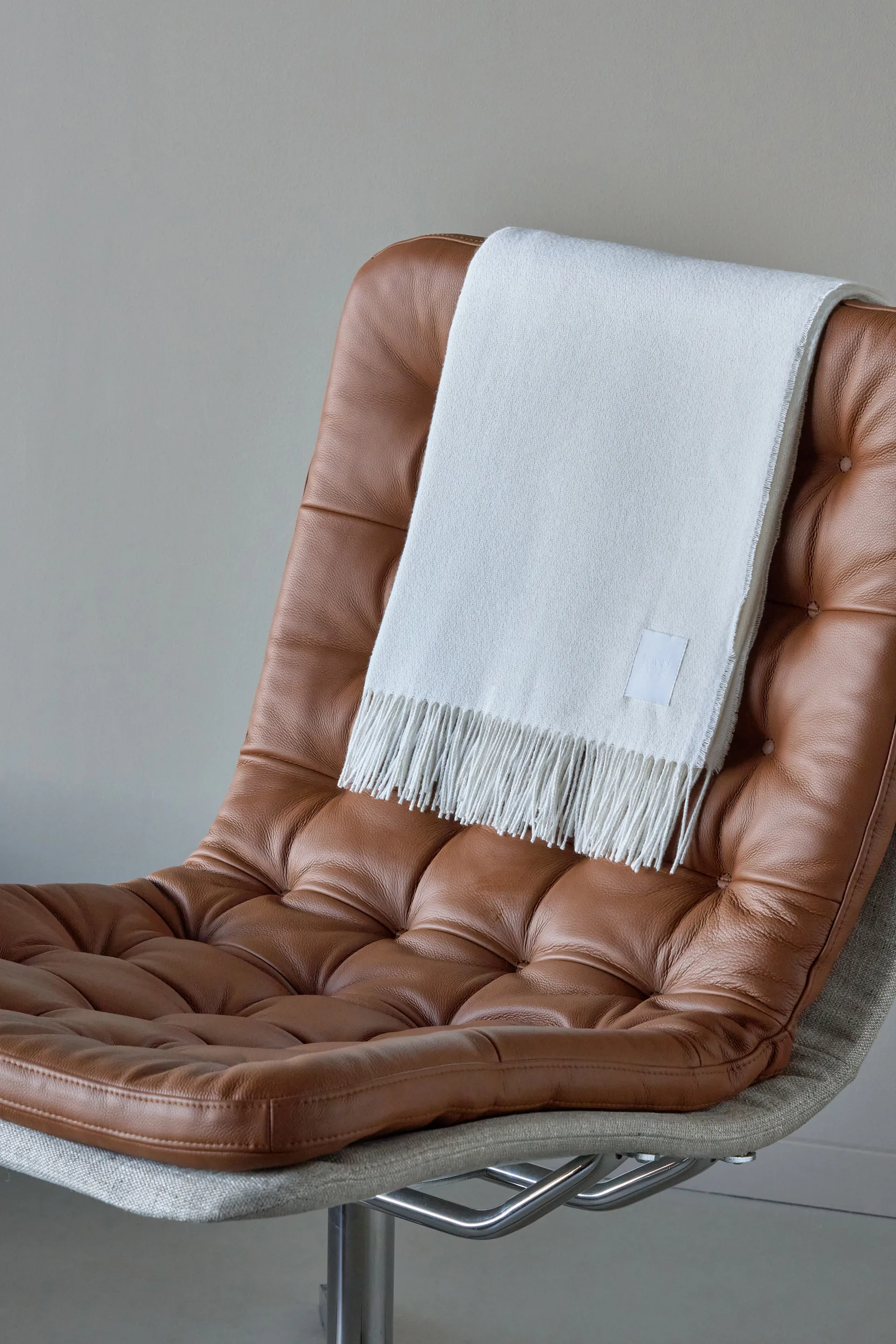 Manta de algodón Loom 125x170 cm, Abedul Scandi Living