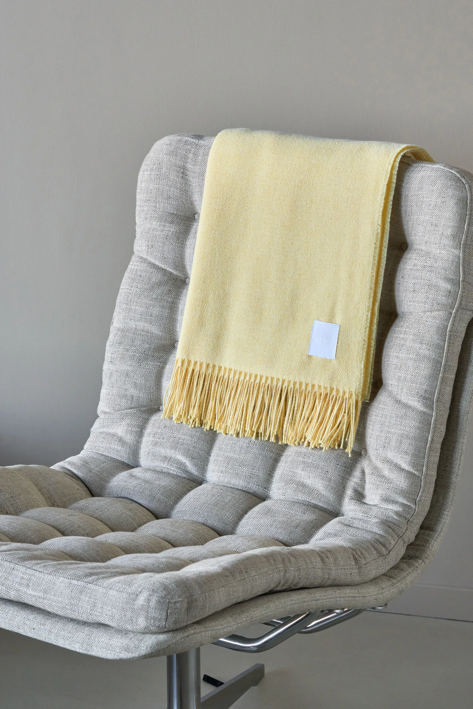Manta de algodón Loom 125x170 cm, Crema  Scandi Living