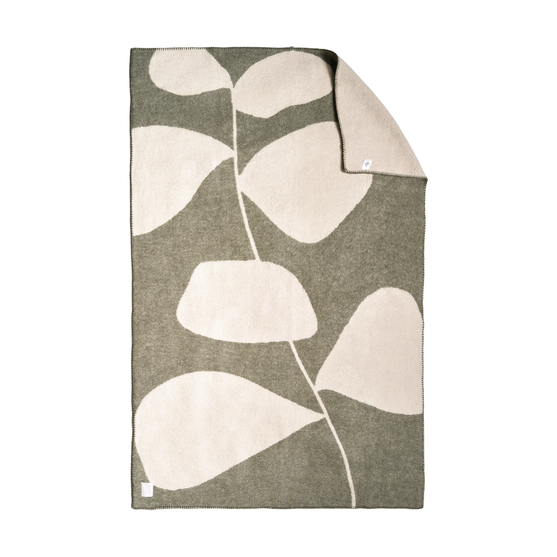 Manta de lana Leaf 130x180 cm, Caqui verde Scandi Living