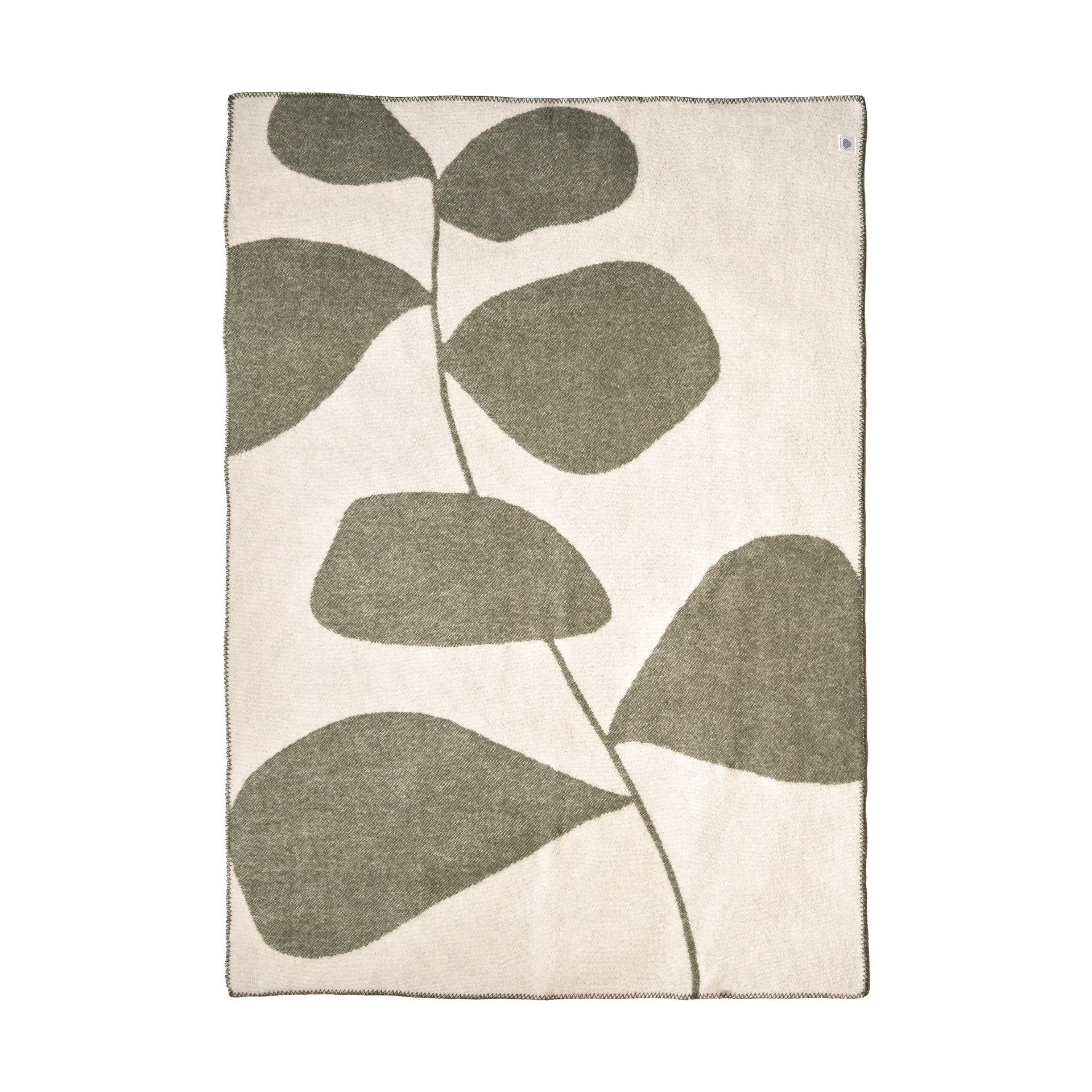 Manta de lana Leaf 130x180 cm, Caqui verde Scandi Living