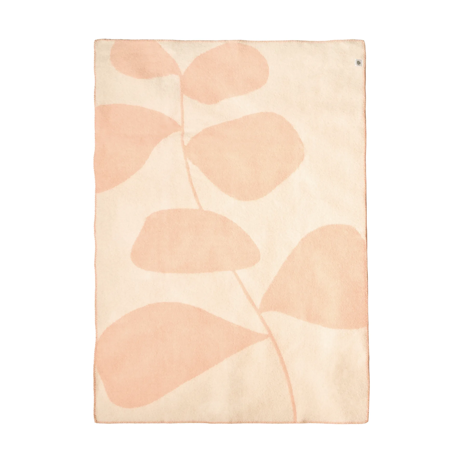 Manta de lana Leaf 130x180 cm, Peach Scandi Living