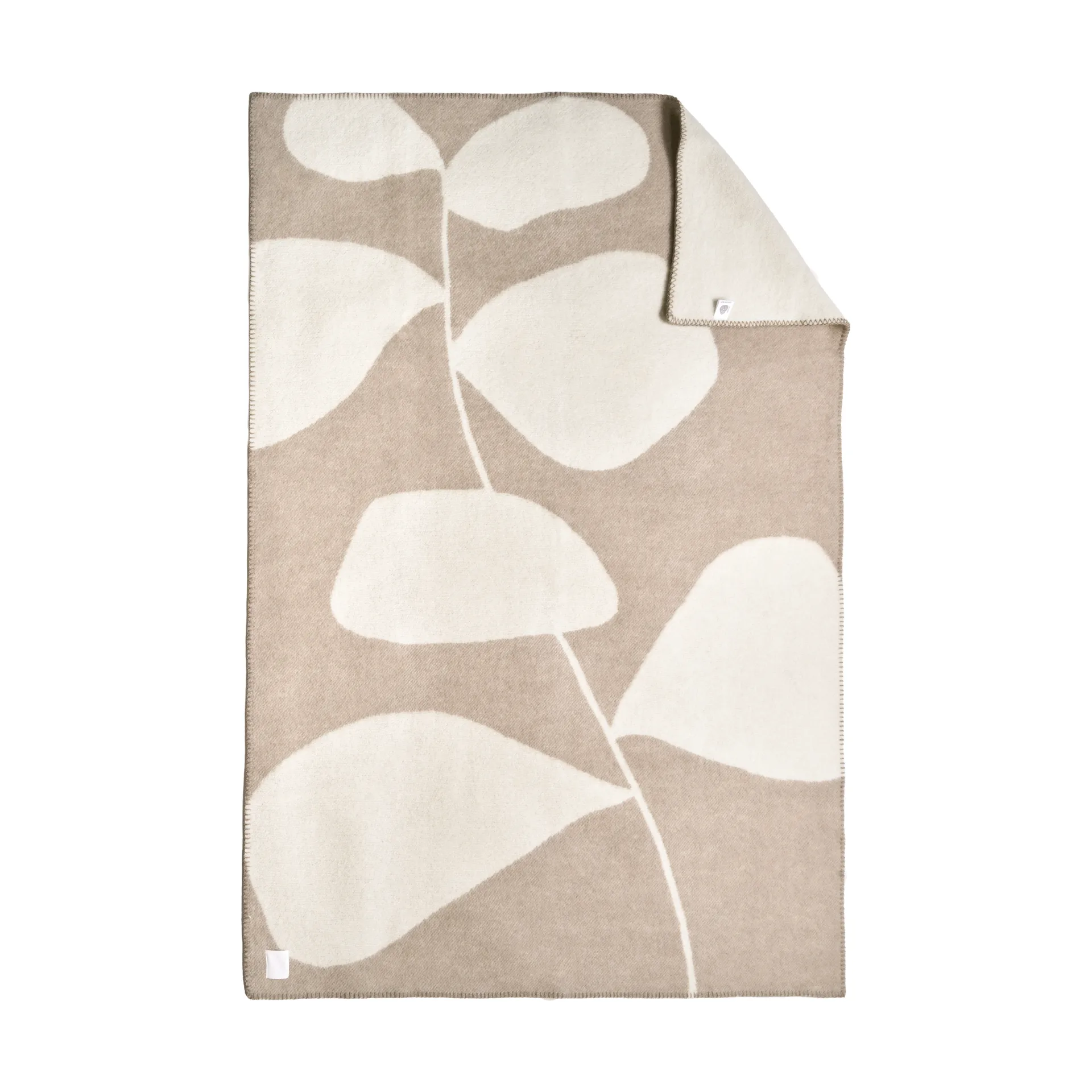 Manta de lana Leaf 130x180 cm, Topo Scandi Living