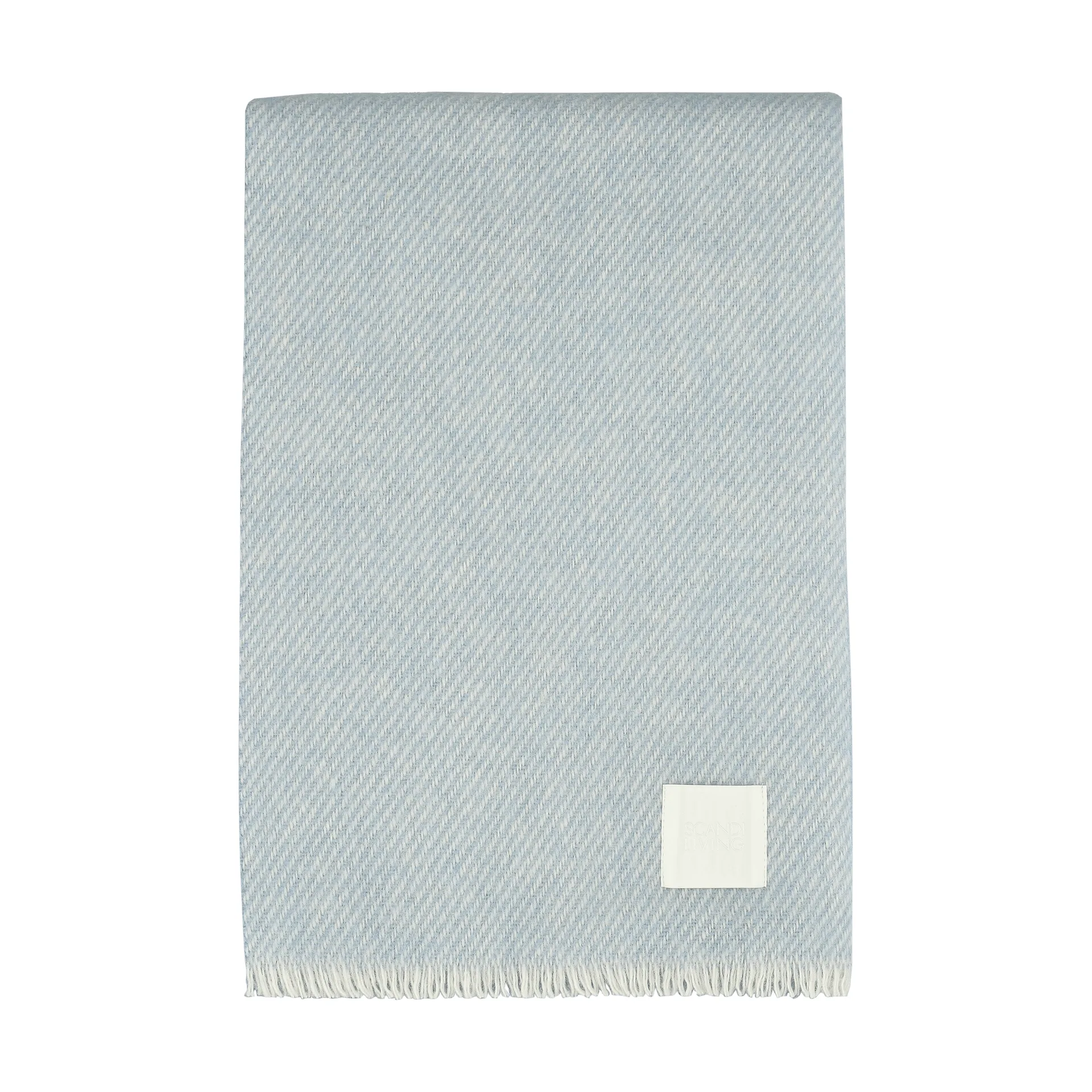 Manta de lana Row, Azul claro, 120x185 cm Scandi Living