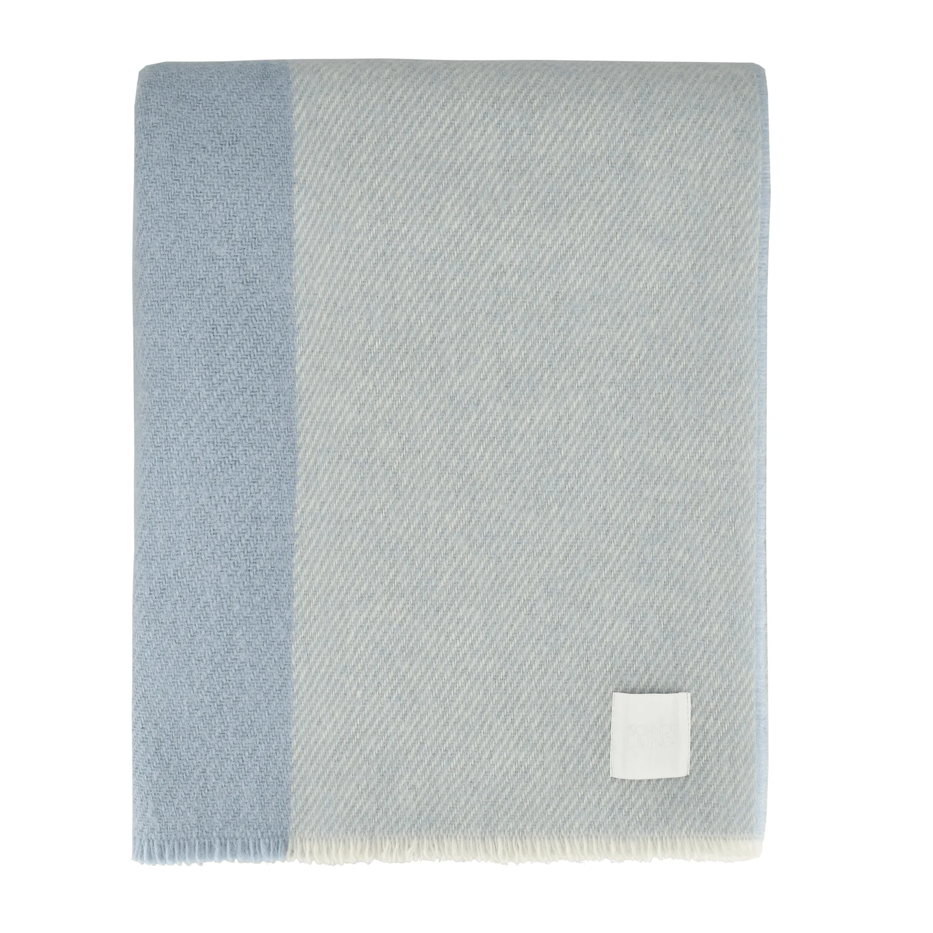 Manta de lana Row, Azul claro, 120x185 cm Scandi Living