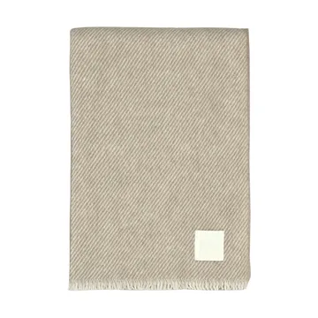 Manta de lana Row - Beige, 120x185 cm - Scandi Living