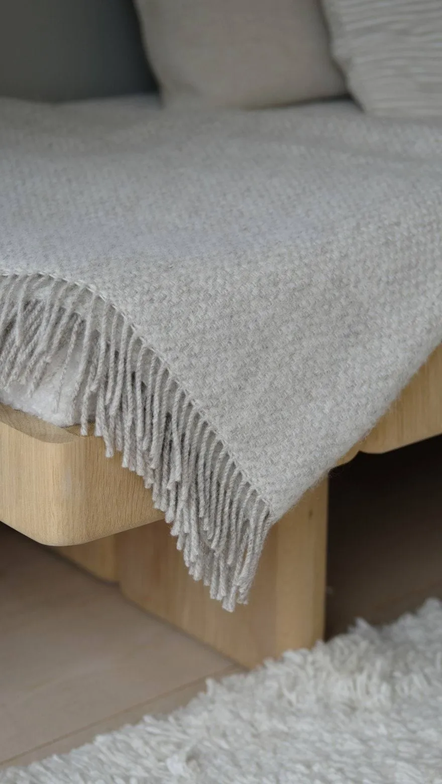 Manta de lana Sandstone 130x180 cm, Beige Scandi Living