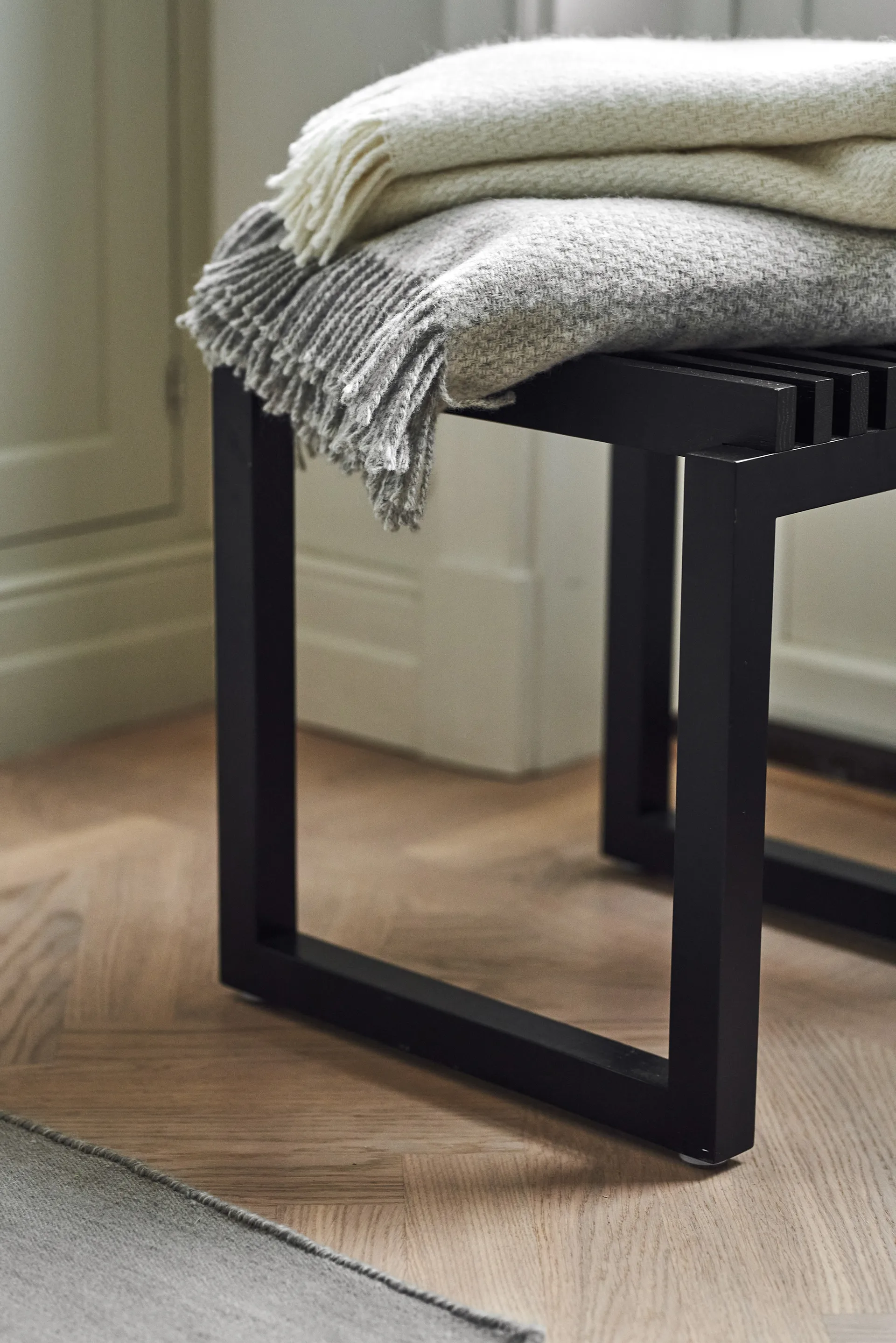 Manta de lana Sandstone 130x180 cm, gris claro Scandi Living