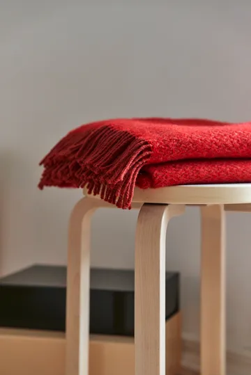 Manta de lana Sandstone 130x180 cm - Rojo - Scandi Living