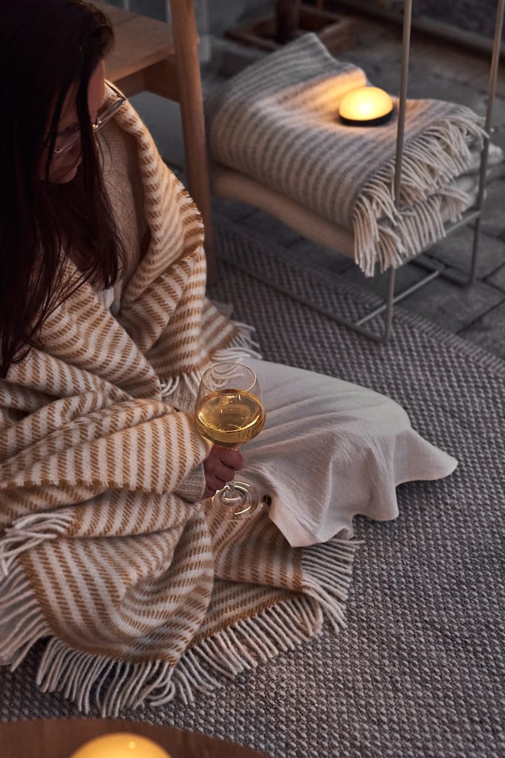 Manta de lana Tidal 130x180 cm, Mustard Scandi Living